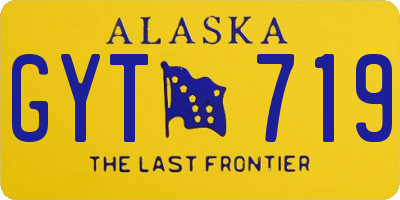 AK license plate GYT719