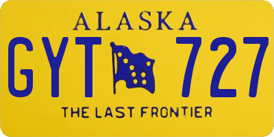 AK license plate GYT727