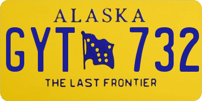 AK license plate GYT732