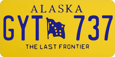 AK license plate GYT737