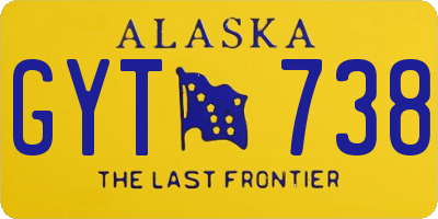 AK license plate GYT738