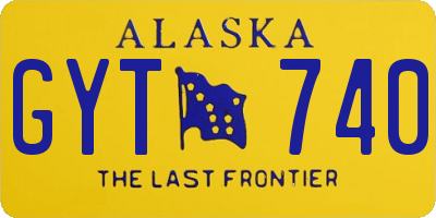 AK license plate GYT740