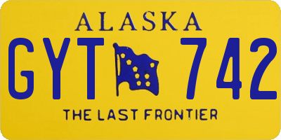 AK license plate GYT742