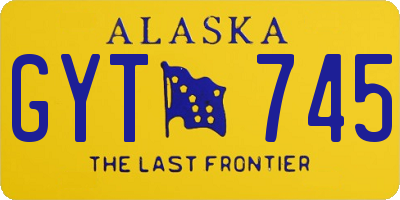 AK license plate GYT745