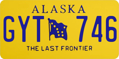 AK license plate GYT746