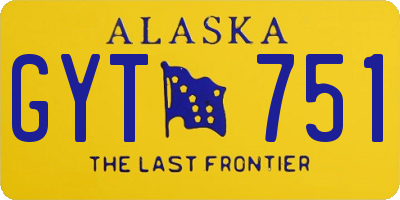 AK license plate GYT751