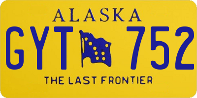 AK license plate GYT752