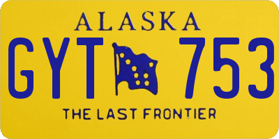 AK license plate GYT753