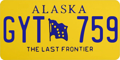 AK license plate GYT759