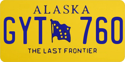 AK license plate GYT760