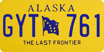 AK license plate GYT761