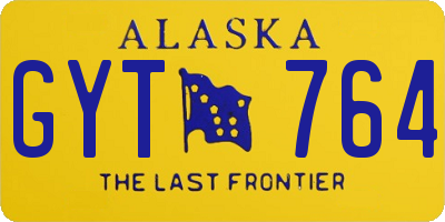 AK license plate GYT764