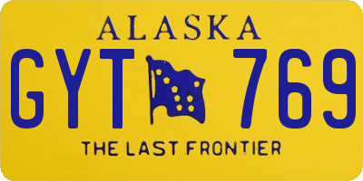 AK license plate GYT769