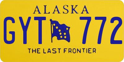 AK license plate GYT772