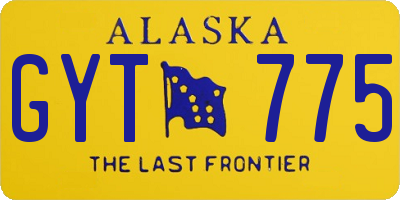 AK license plate GYT775