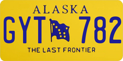 AK license plate GYT782