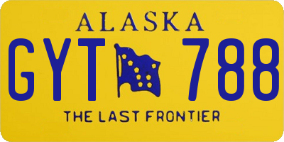 AK license plate GYT788