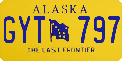 AK license plate GYT797