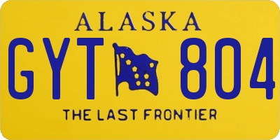 AK license plate GYT804