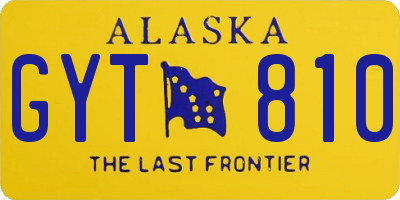 AK license plate GYT810