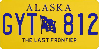 AK license plate GYT812