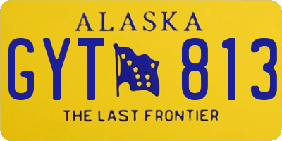 AK license plate GYT813