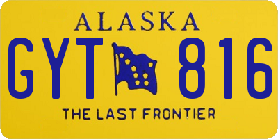 AK license plate GYT816