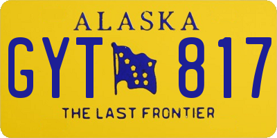 AK license plate GYT817