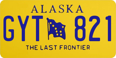 AK license plate GYT821