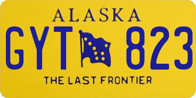 AK license plate GYT823