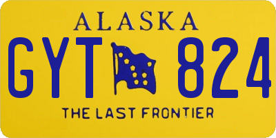 AK license plate GYT824