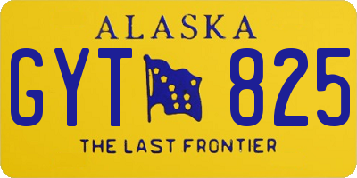 AK license plate GYT825