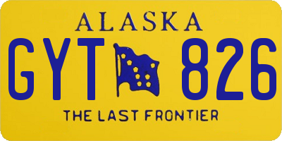 AK license plate GYT826