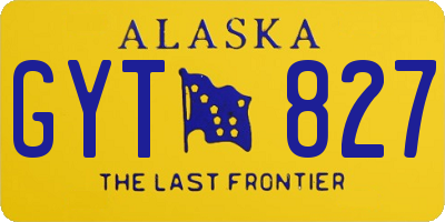 AK license plate GYT827