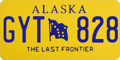 AK license plate GYT828