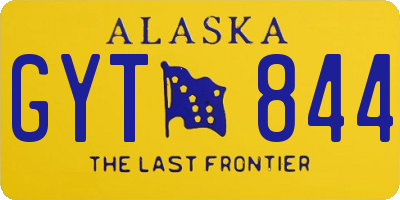 AK license plate GYT844
