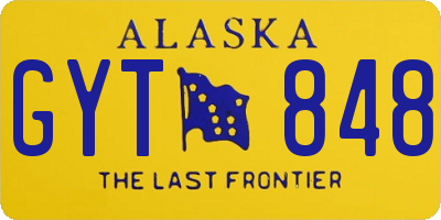 AK license plate GYT848