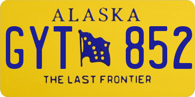 AK license plate GYT852