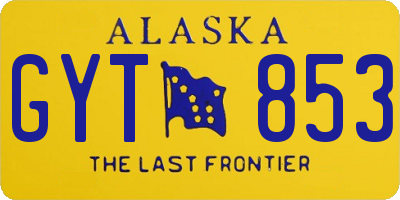 AK license plate GYT853