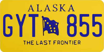 AK license plate GYT855