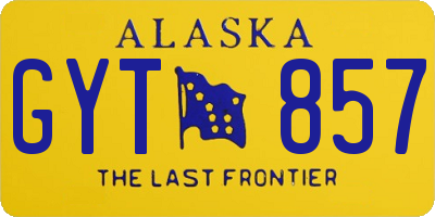 AK license plate GYT857