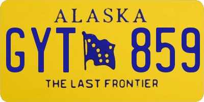 AK license plate GYT859