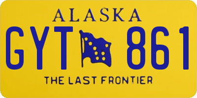 AK license plate GYT861