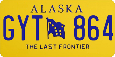 AK license plate GYT864
