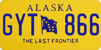 AK license plate GYT866