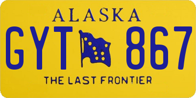 AK license plate GYT867