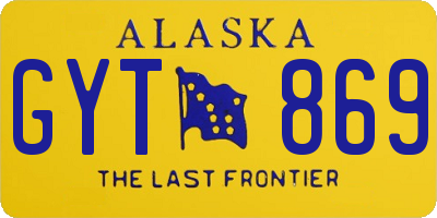 AK license plate GYT869