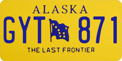 AK license plate GYT871