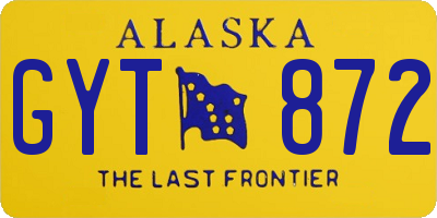 AK license plate GYT872