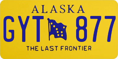 AK license plate GYT877